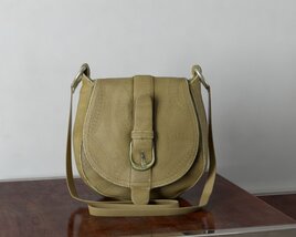 Olive Green Saddle Bag 3D-Modell