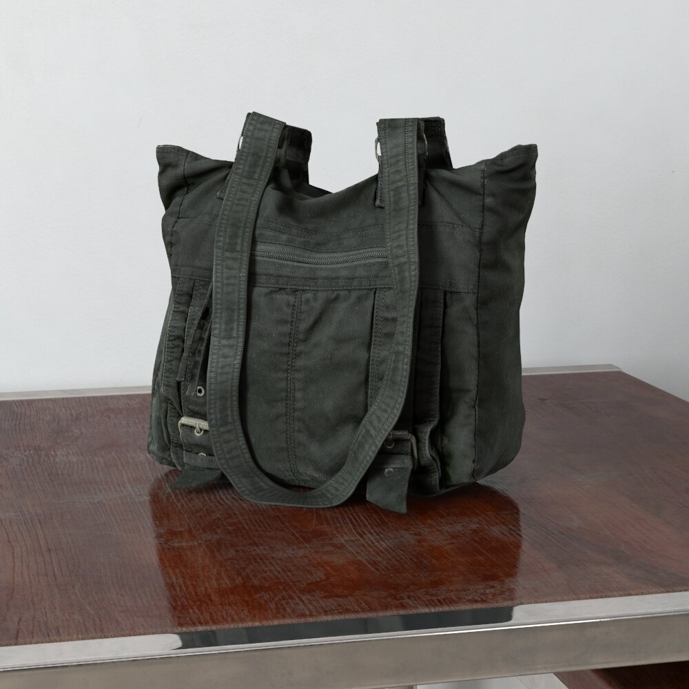 Rugged Canvas Tote Bag Modello 3D