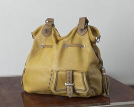 Yellow Leather Handbag Modèle 3D