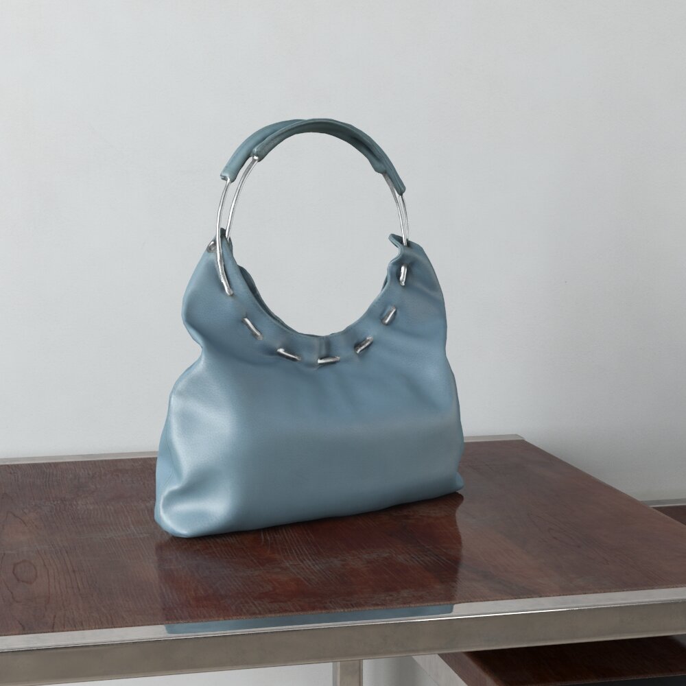 Elegant Blue Handbag 3D 모델 