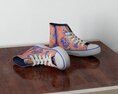 Floral High-Top Sneakers 3D 모델 