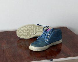 Blue Casual Sneakers 3D model