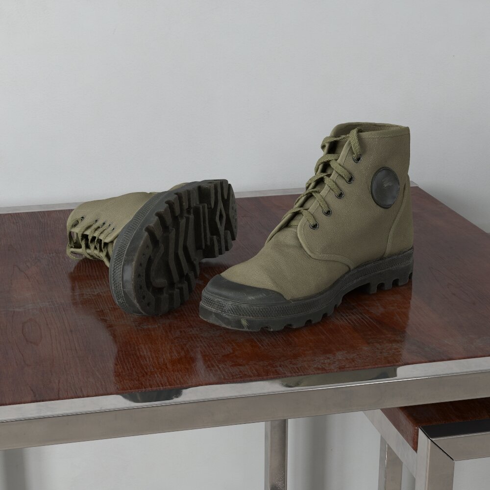Rugged Tactical Boots Modèle 3D