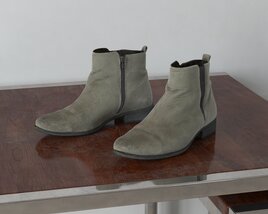 Casual Suede Ankle Boots 3D модель