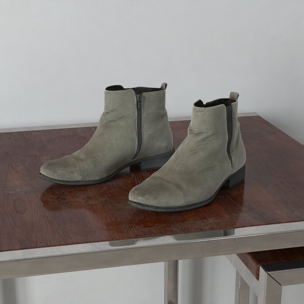 Casual Suede Ankle Boots 3D модель