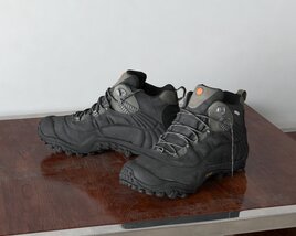 Rugged Trail Hiking Boots 3D 모델 