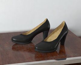 Classic Black Heels 3D model