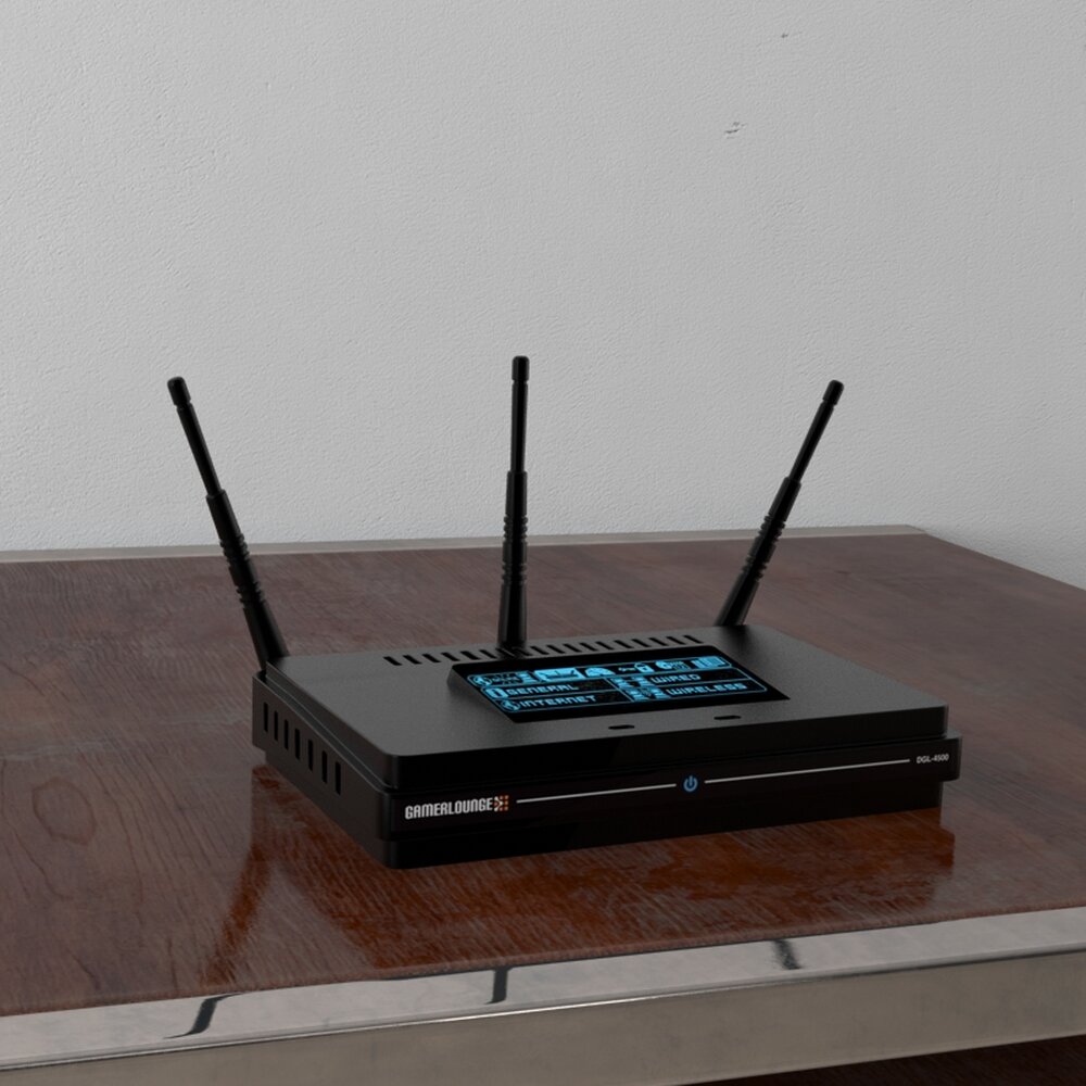 Wireless Router Modello 3D