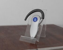 Modern Headset on Acrylic Stand 3D 모델 