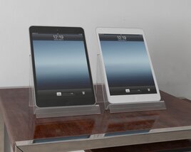 Pair of Modern Tablets on Display Modèle 3D