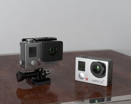 Action Cameras on Display Modelo 3d