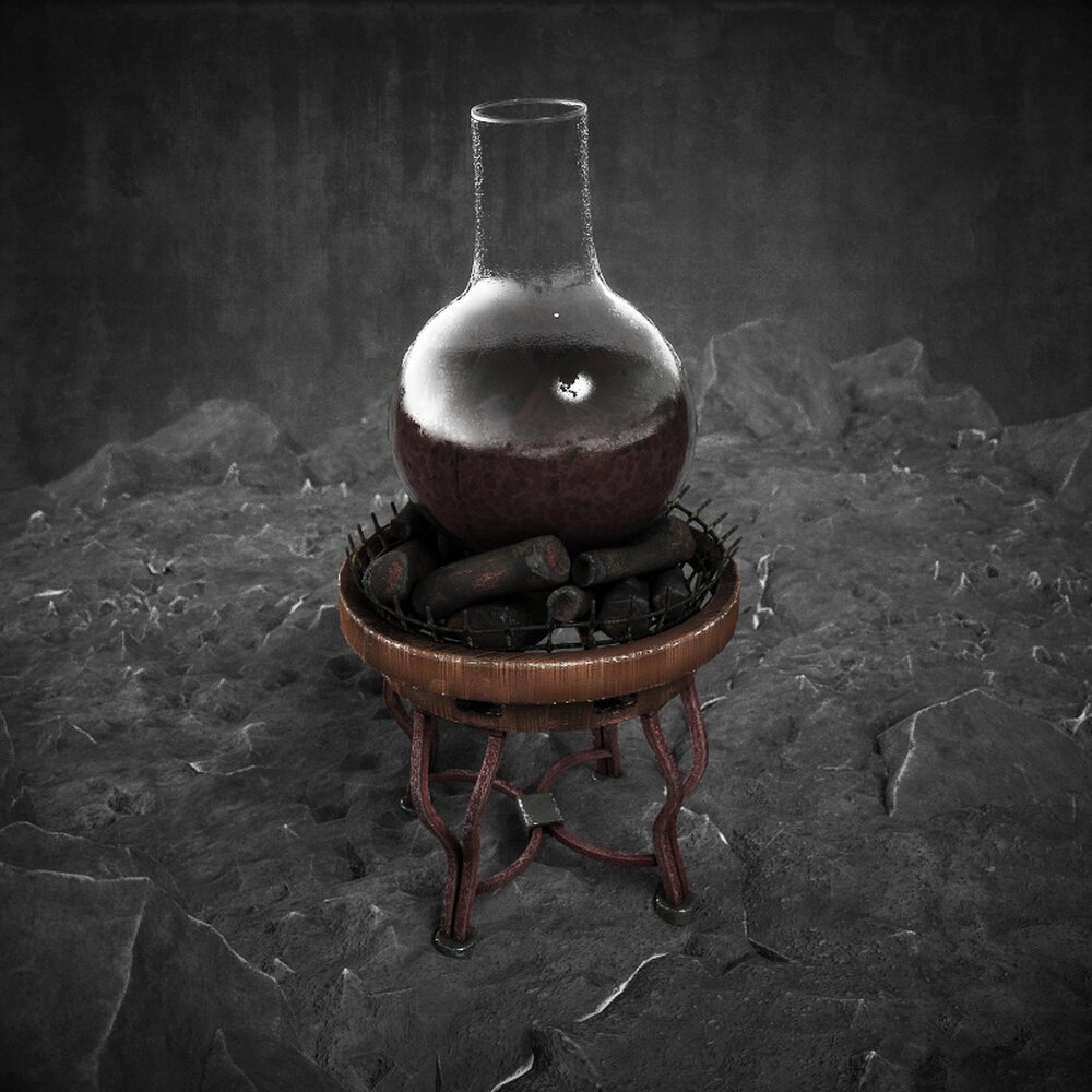 Antique Laboratory Flask Modello 3D