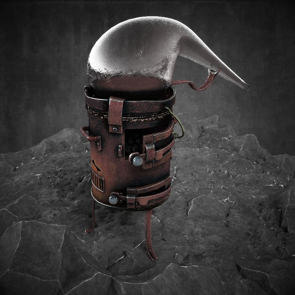 Steam Age Flask 3D 모델 
