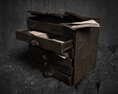 Antique Wooden Chest of Drawers 3D 모델 
