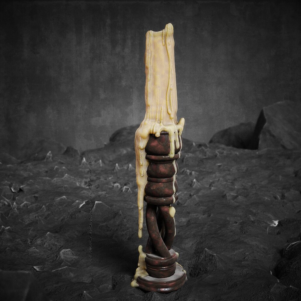 Melted Wax Candle Modelo 3D