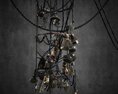 Industrial Chic Chandelier 3D-Modell