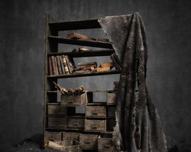 Dusty Bookshelf Modello 3D