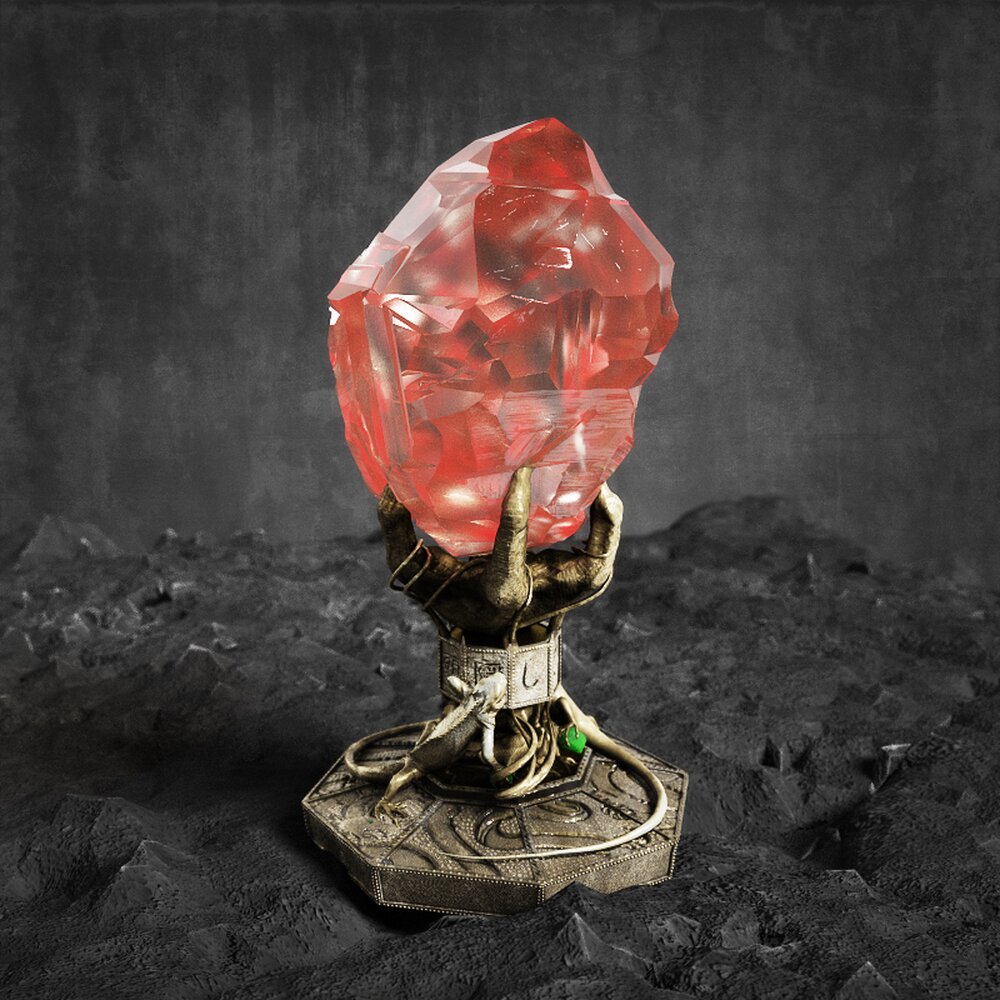 Crystal Rose Artifact 3d model