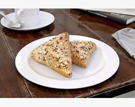 Oat-Crusted Pastry Triangles Modelo 3D
