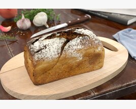Rustic Homemade Bread 3D-Modell