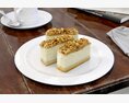Walnut-Topped Cheesecake Slices 3D модель