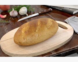 Freshly Baked Loaf of Bread 3D 모델 