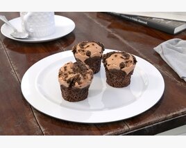 Chocolate Chip Muffins 3D 모델 
