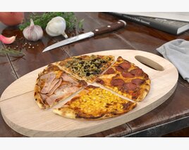 Four-Flavored Pizza Modèle 3D