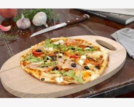 Crunchy Veggie Pizza Delight Modello 3D