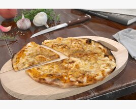 Gourmet Cheese Pizza Delight Modello 3D