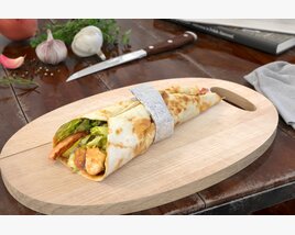 Grilled Chicken Wrap Modelo 3D