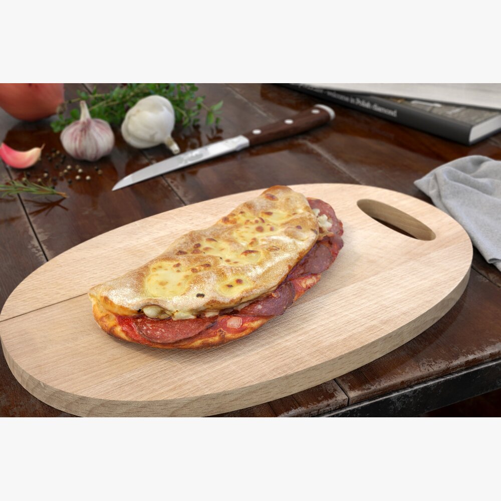 Cheesy Baguette Pizza 3D модель