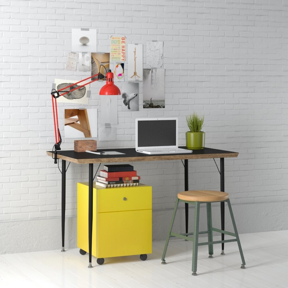 Modern Home Office Setup 14 3Dモデル