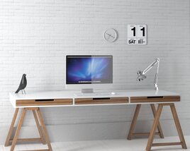 Modern Home Office Setup 21 3Dモデル