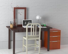 Modern Home Office Setup 22 3D model