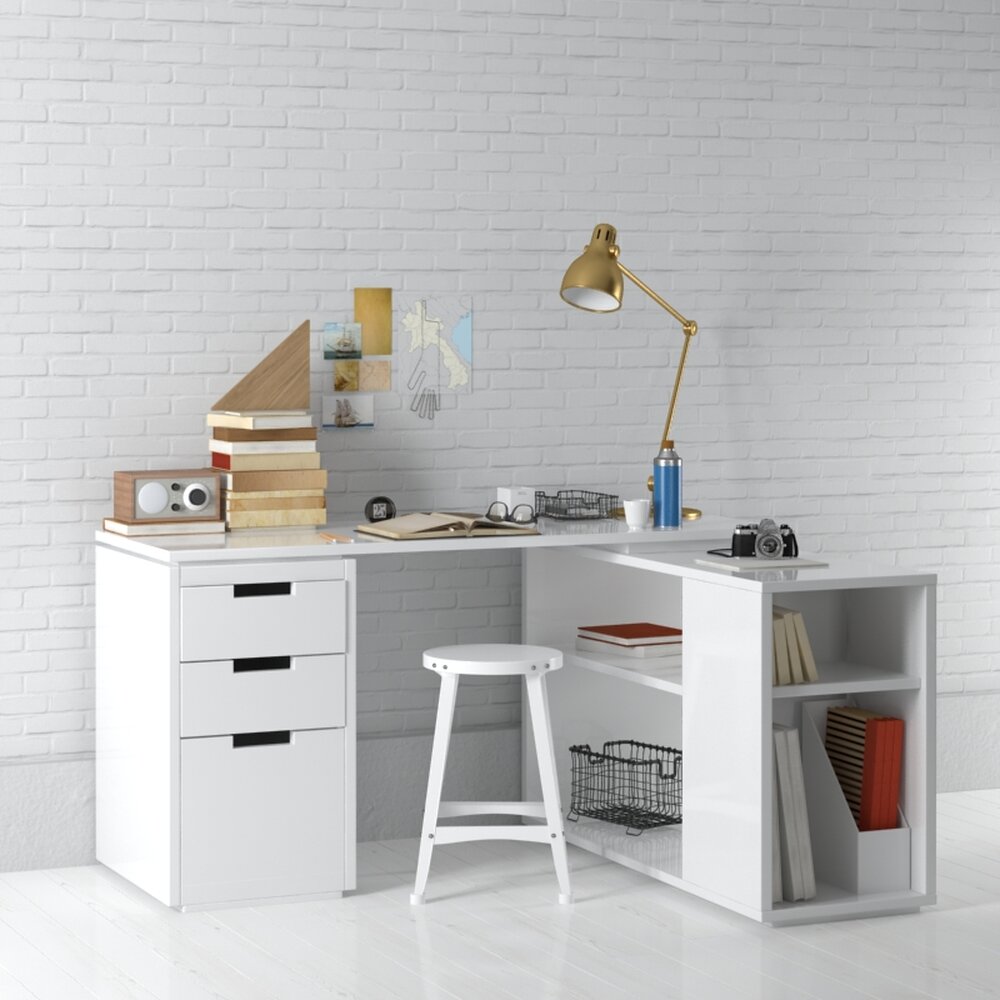 Modern Home Office Setup 26 3D-Modell