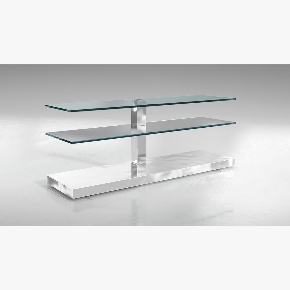 Modern Glass TV Stand Modelo 3D