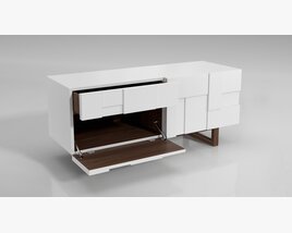Modern White Sideboard Cabinet 3Dモデル