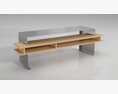 Modern Two-Tone TV Stand 3D 모델 