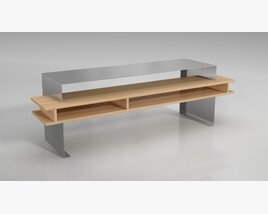 Modern Two-Tone TV Stand 3D model