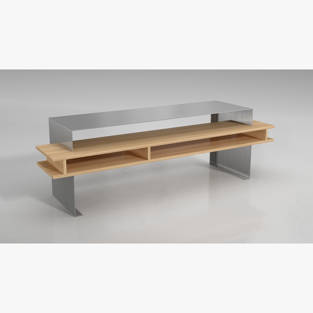 Modern Two-Tone TV Stand 3D-Modell