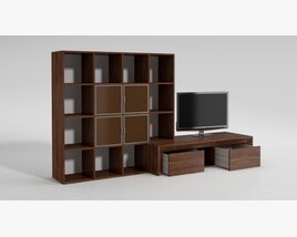 Modern TV and Storage Unit 3D-Modell
