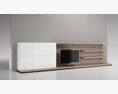 Modern TV Stand with Shelving 3D 모델 