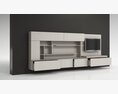 Modern Wall-Mounted Entertainment Unit 03 3Dモデル