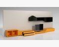Modern Wall-Mounted Shelving System 3Dモデル