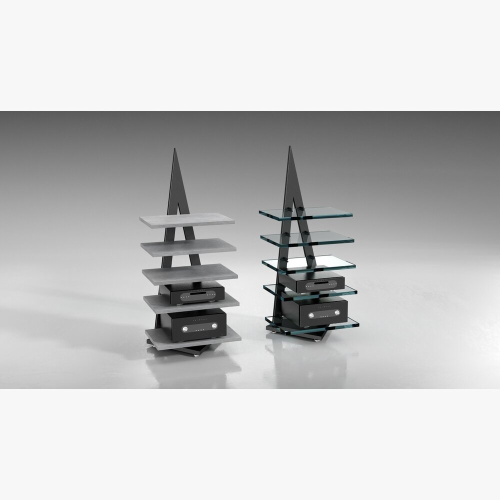 Modern Tiered Shelves Design Modello 3D