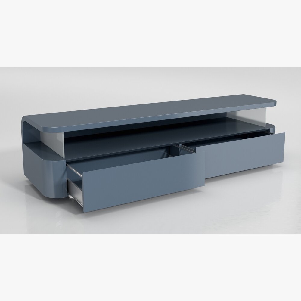 Modern TV Stand with Drawers Modelo 3d