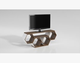 Modern Geometric TV Stand 03 3Dモデル