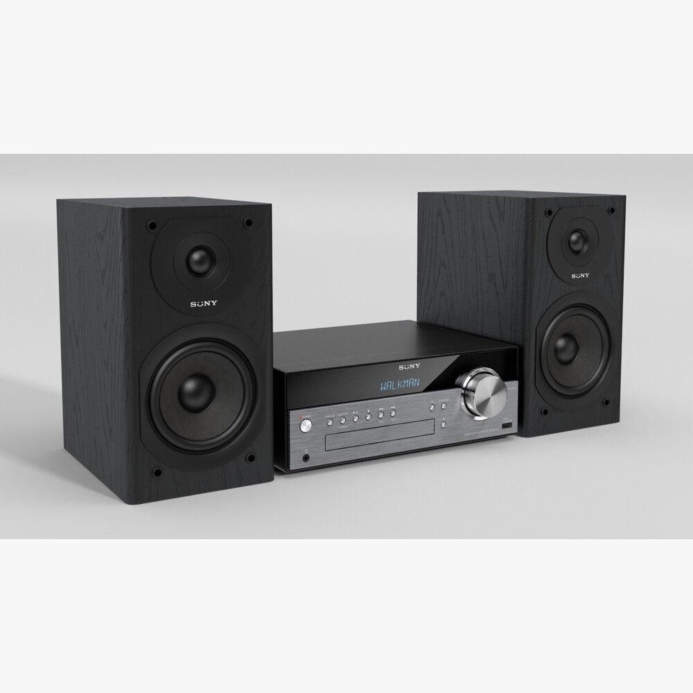 Compact Stereo System 3D 모델 