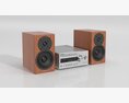Stereo System with Speakers 3d model